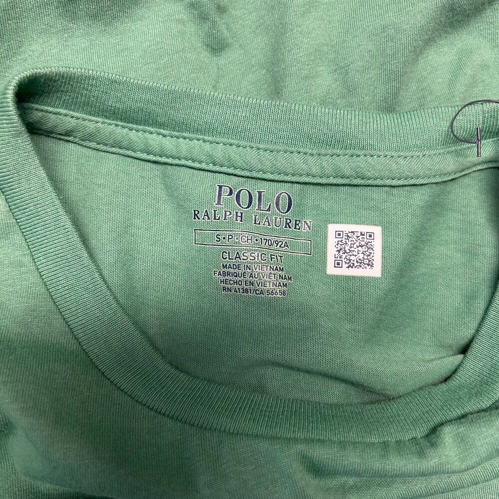 Polo Ralph Lauren T-Shirt Mens Small Green Classic Fit Pony Logo Crew Neck - Picture 5 of 7